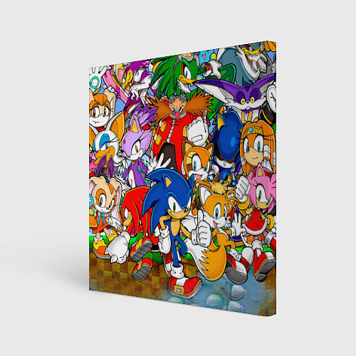 Картина квадратная Sonic Stories / 3D-принт – фото 1