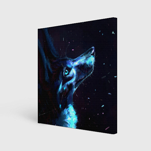 Картина квадратная Лунный волк / 3D-принт – фото 1