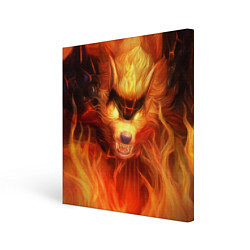 Картина квадратная Fire Wolf