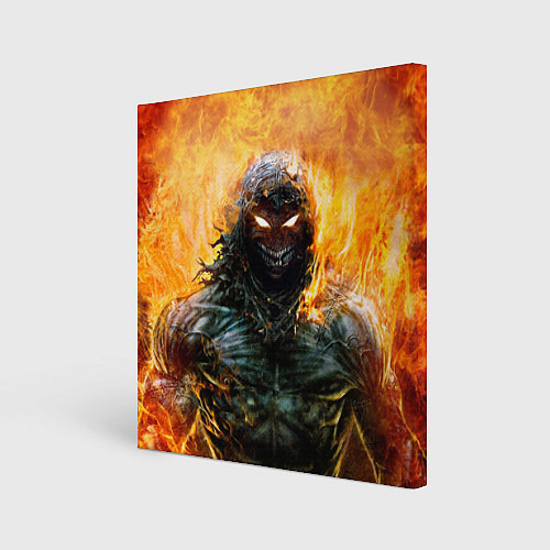 Картина квадратная Disturbed: Monster Flame / 3D-принт – фото 1