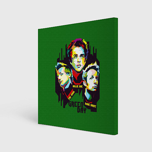 Картина квадратная Green Day: Trio / 3D-принт – фото 1