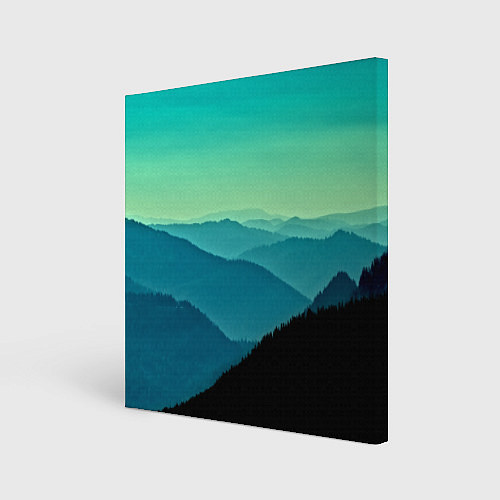 Картина квадратная Туманный лес / 3D-принт – фото 1