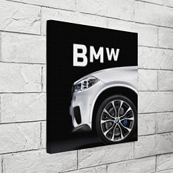 Холст квадратный BMW: White Style, цвет: 3D-принт — фото 2