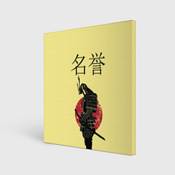 Холст квадратный Японский самурай (честь), цвет: 3D-принт