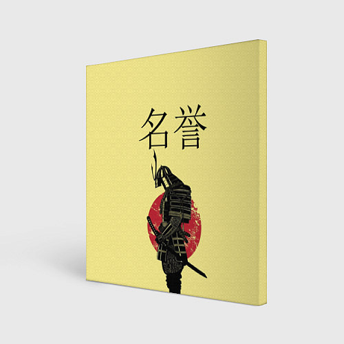 Картина квадратная Японский самурай (честь) / 3D-принт – фото 1
