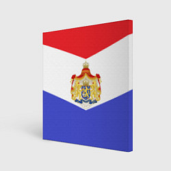 Холст квадратный Флаг и герб Голландии, цвет: 3D-принт