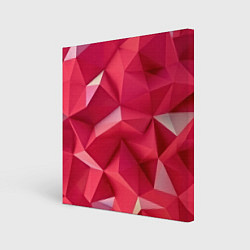 Холст квадратный Розовые грани, цвет: 3D-принт
