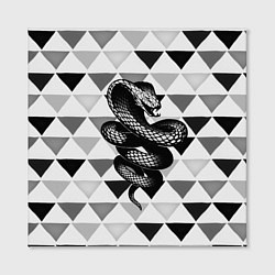 Холст квадратный Snake Geometric, цвет: 3D-принт — фото 2