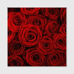 Холст квадратный Красные розы, цвет: 3D-принт — фото 2