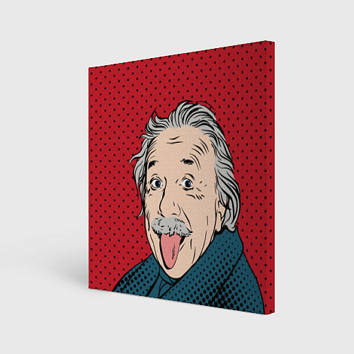 Картина квадратная Альберт Эйнштейн: Поп-арт / 3D-принт – фото 1