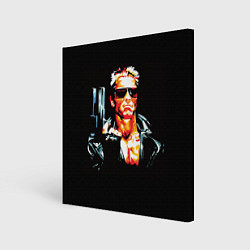 Холст квадратный Terminator with a pistol, цвет: 3D-принт