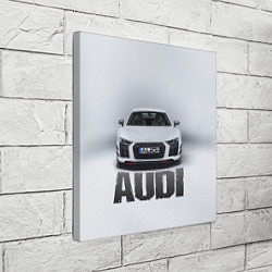 Холст квадратный Audi серебро, цвет: 3D-принт — фото 2