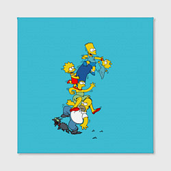 Холст квадратный Семейка Симпсонов 2, цвет: 3D-принт — фото 2