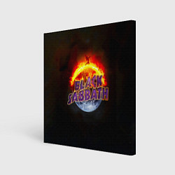Холст квадратный Black Sabbath земля в огне, цвет: 3D-принт