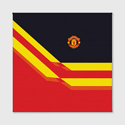 Холст квадратный Man United FC: Red style, цвет: 3D-принт — фото 2