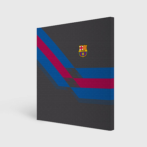Картина квадратная Barcelona FC: Dark style / 3D-принт – фото 1
