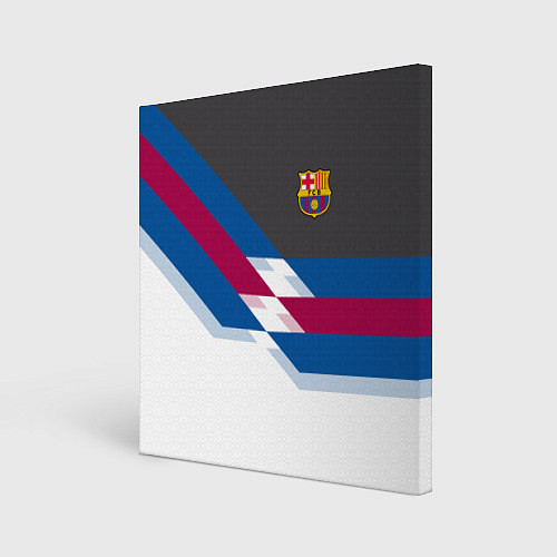 Картина квадратная Barcelona FC: White style / 3D-принт – фото 1