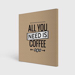 Картина квадратная All you need is coffee