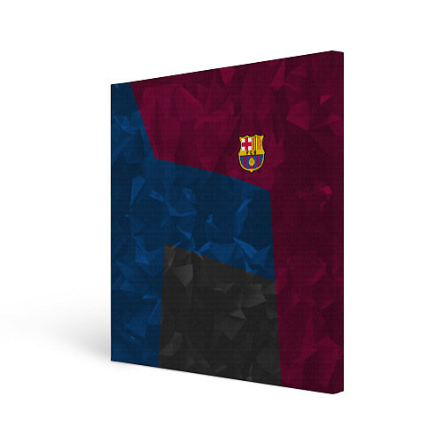 Картина квадратная FC Barcelona: Dark polygons / 3D-принт – фото 1