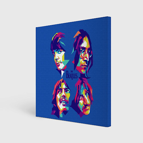 Картина квадратная The Beatles: Faces / 3D-принт – фото 1