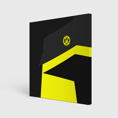 Картина квадратная FC Borussia: Sport Geometry / 3D-принт – фото 1