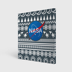 Холст квадратный NASA: New Year, цвет: 3D-принт