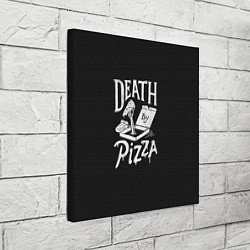 Холст квадратный Death By Pizza, цвет: 3D-принт — фото 2
