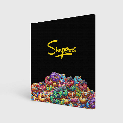 Картина квадратная Simpsons Donuts / 3D-принт – фото 1