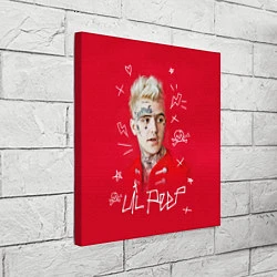 Холст квадратный Lil Peep: Red Style, цвет: 3D-принт — фото 2