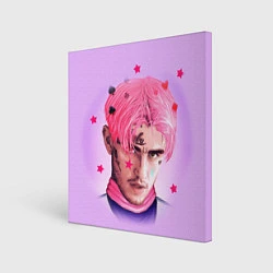 Холст квадратный Lil Peep: Pink Edition, цвет: 3D-принт