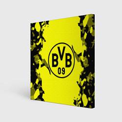 Холст квадратный FC Borussia Dortmund: Yellow & Black, цвет: 3D-принт