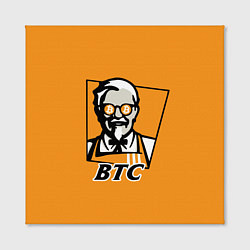 Холст квадратный BTC vs KFC, цвет: 3D-принт — фото 2