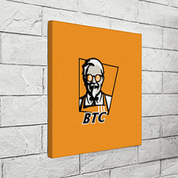 Холст квадратный BTC vs KFC, цвет: 3D-принт — фото 2