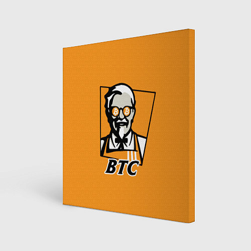 Картина квадратная BTC vs KFC / 3D-принт – фото 1