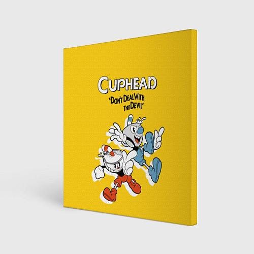 Картина квадратная Cuphead: Don't deal with the Devil / 3D-принт – фото 1