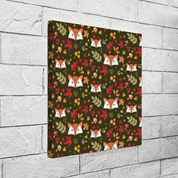 Холст квадратный Осенние лисички, цвет: 3D-принт — фото 2
