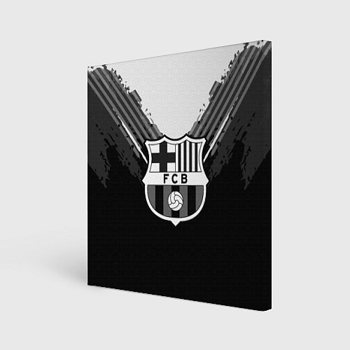 Картина квадратная FC Barcelona: Black Style / 3D-принт – фото 1