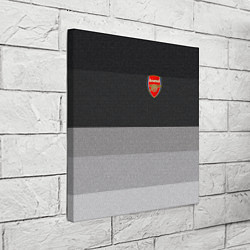 Холст квадратный ФК Арсенал: Серый стиль, цвет: 3D-принт — фото 2