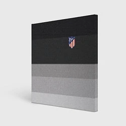 Холст квадратный ФК Атлетико Мадрид: Серый стиль, цвет: 3D-принт