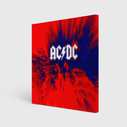 Холст квадратный AC/DC: Red & Blue, цвет: 3D-принт