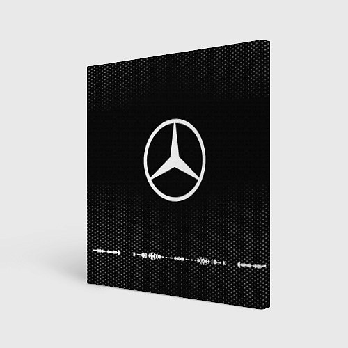 Картина квадратная Mercedes: Black Abstract / 3D-принт – фото 1