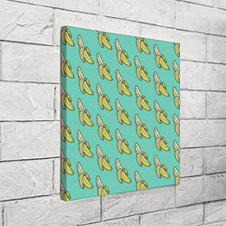 Холст квадратный Любитель бананов, цвет: 3D-принт — фото 2