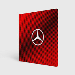 Холст квадратный Mercedes: Red Carbon, цвет: 3D-принт