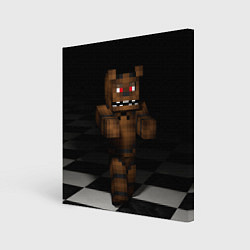 Холст квадратный Minecraft: Freddy FNAF, цвет: 3D-принт