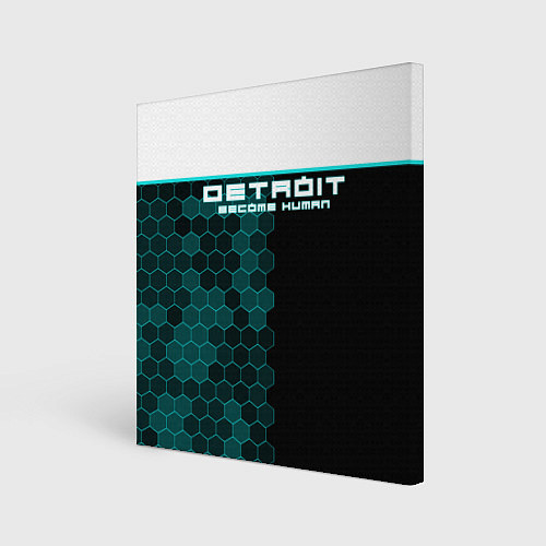 Картина квадратная Detroit: Cyber Hexagons / 3D-принт – фото 1