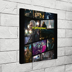 Холст квадратный Cyberpunk 2077: Stories, цвет: 3D-принт — фото 2