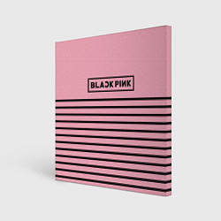 Холст квадратный Black Pink: Black Stripes, цвет: 3D-принт