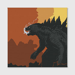 Холст квадратный Godzilla: Monster Smoke, цвет: 3D-принт — фото 2
