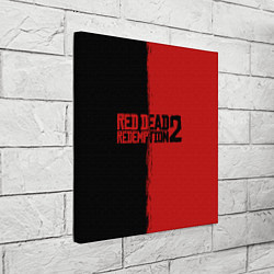 Холст квадратный RDD 2: Black & Red, цвет: 3D-принт — фото 2