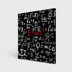 Картина квадратная E=mc2: Black Style